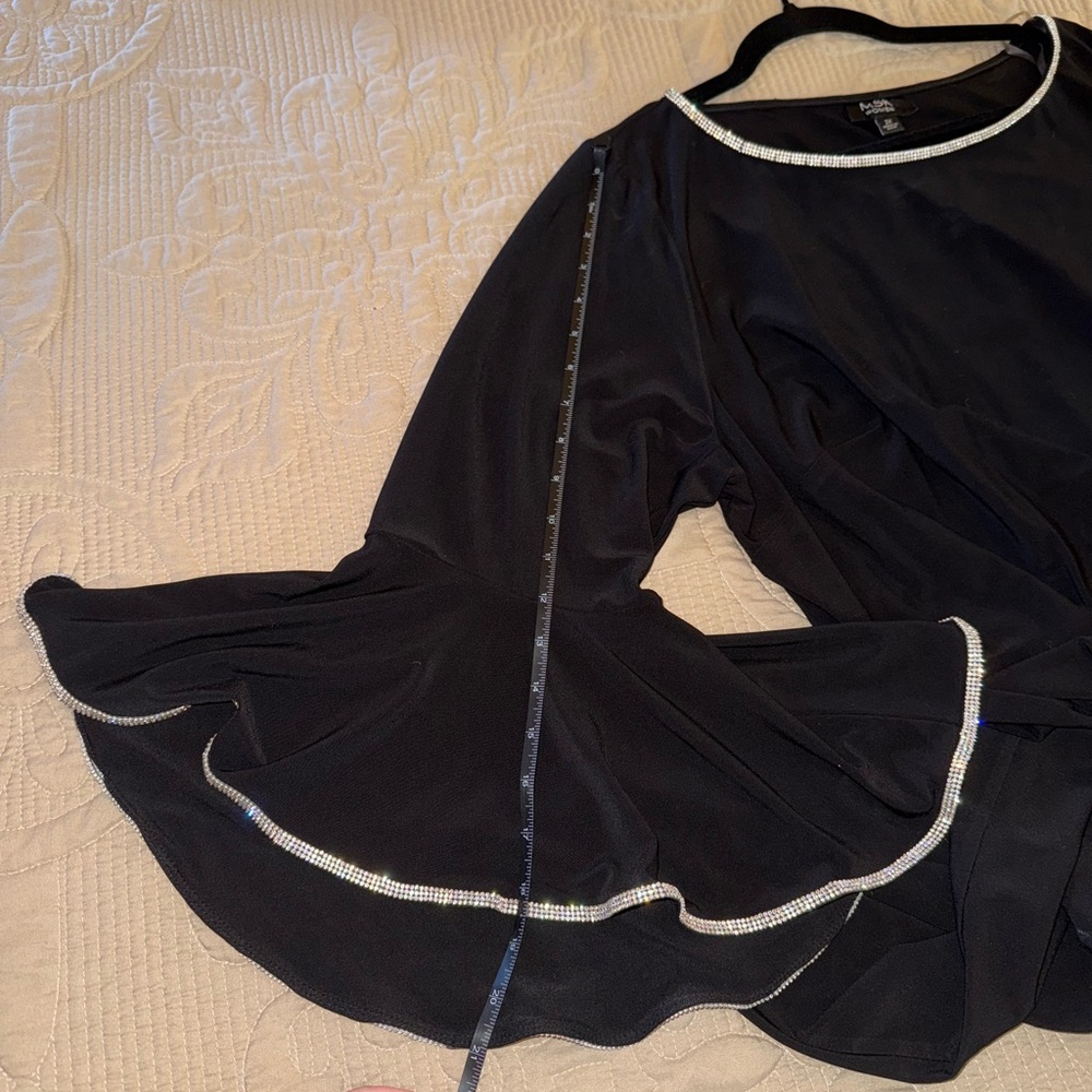 MSK Black Dress with Silver Accents - Picture 6 of 8